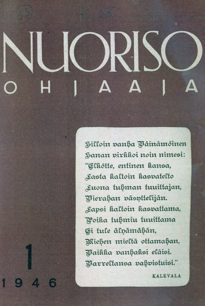 Ensimmäinen Nuorisotyö-lehden numeron 1/1946 kansi.